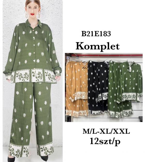 Komplet damskie Roz M/L-XL/2XL, Mix Kolor Paczka 12 szt